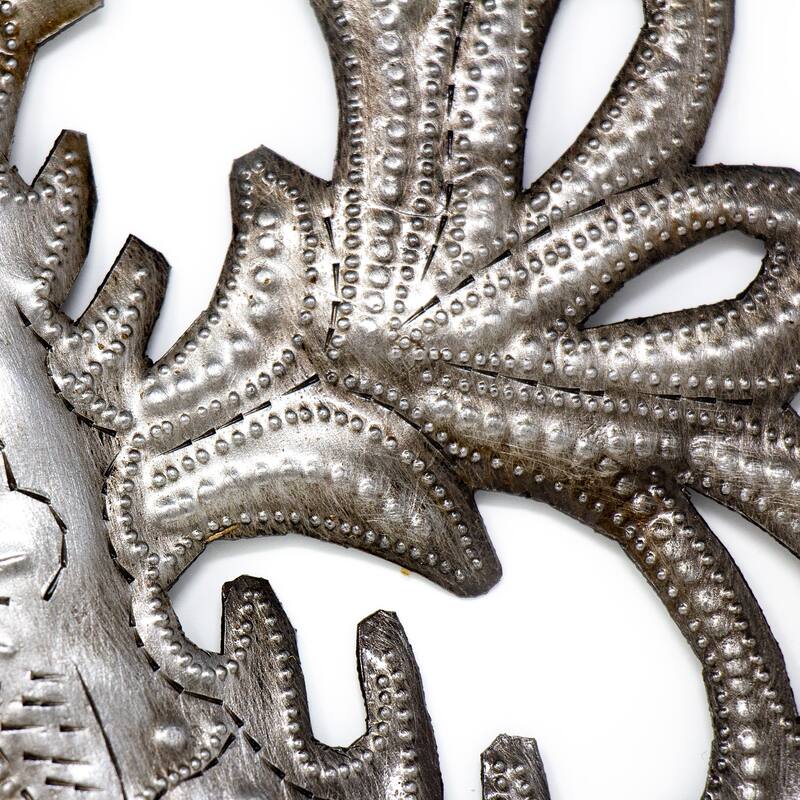 Porch & Den Embossed Seahorse Recycled Metal Wall Art (Haiti)