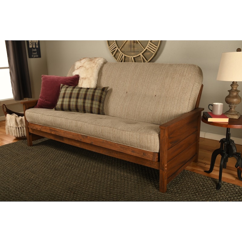 Somette Lexington Full-size Futon Frame in Weathered Brown Finish, Mattress Not Included