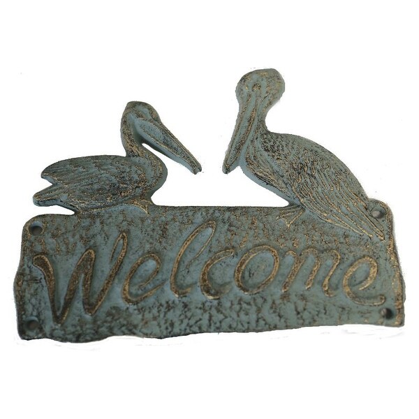 Cast Iron Pelican Welcome