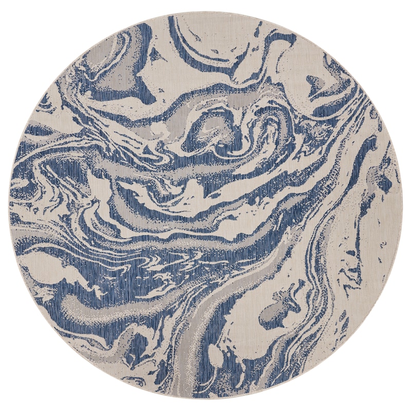 Tides Coastal Abstract Performance Indoor/Outdoor Area Rug by Sevita