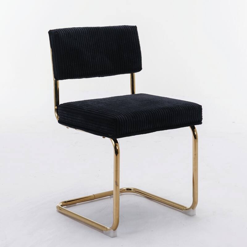 Set of 2 Modern Upholstered Accent Armless Tufted Dining Chairs