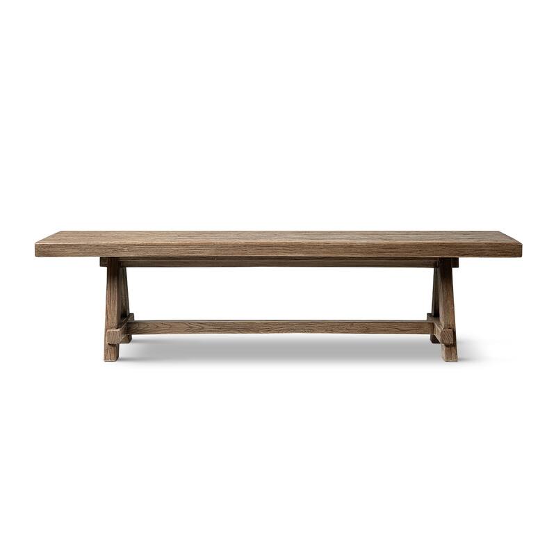 Jennifer Taylor Home Hawthorne 72" Reclaimed Elm Trestle Dining Bench