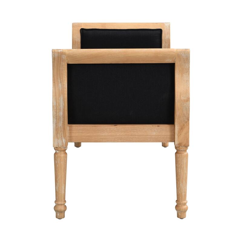 Christopher Knight Home - Valen Classic Tufted Upholstered Bench with Curved Arms and Solid Wood Frame