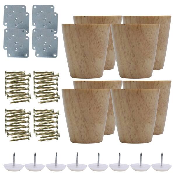 Shop 2 4 Wood Furniture Leg Chair Feet Replacement Height Adjuster 8pcs On Sale Overstock 28962388