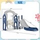 preview thumbnail 27 of 43, Toddler Slide and Swing Set 5 in 1, Kids Playground Climber Slide Playset with Telescope, Freestanding Combination