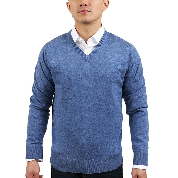 Light blue v neck cashmere sweater clearance