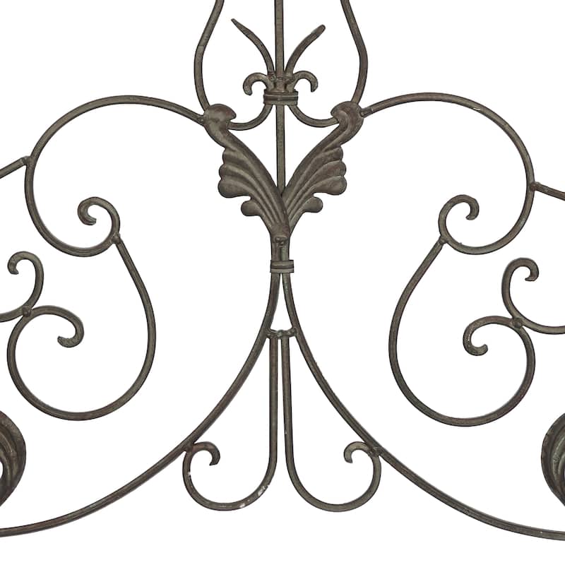 Metal Scroll Wall Decor - Brown - Roche River Decor