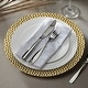 preview thumbnail 3 of 1, Hammered Gold Charger Plate 13" Set of 12 - 13" Dia x 0.5" H