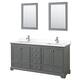 Option Dark Gray / White Quartz Top / Polished Chrome