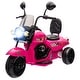 preview thumbnail 1 of 16, Electric Ride-On Motorcycle for Kids with Three Wheels, Headlights, and Music, Ages 3+ Pink