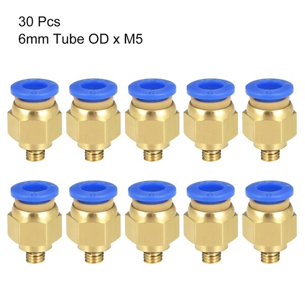 10Pcs pneumatic 1//8/" Thread X12MM OD Tube Push to connect one touch fitting
