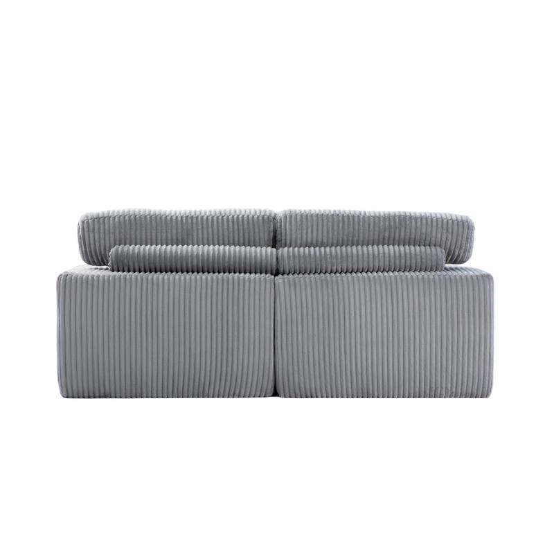 Double Chaise Lounge Chair Indoor,Oversized Upholstered Sleeper Cloud Couch,Deep Seat Sofa Bed,Corduroy Reading Chair Required