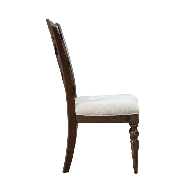 Arden Road Satin Cherry Dining Side Chairs with Splat Back Set of 2 - Width 20" x Depth 23" x Height 40"