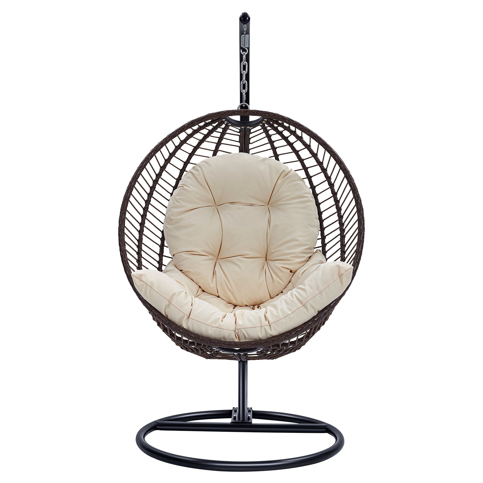 Foldable Egg Chair for Outdoor Indoor PE Rattan Bed Bath