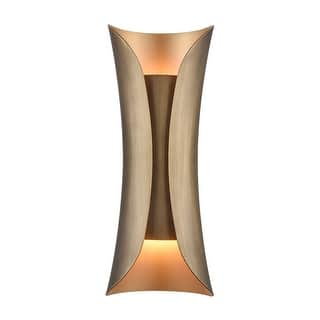 Massa Modern Wall Sconce 2-Light Natural Brass