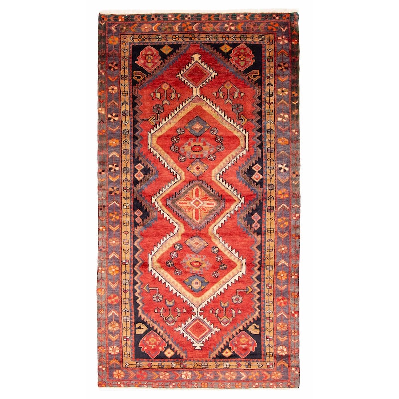 ECARPETGALLERY Hand-knotted Konya Anatolian Red Wool Rug - 4'10 x 9'5 - Red - 4'10 x 9'5