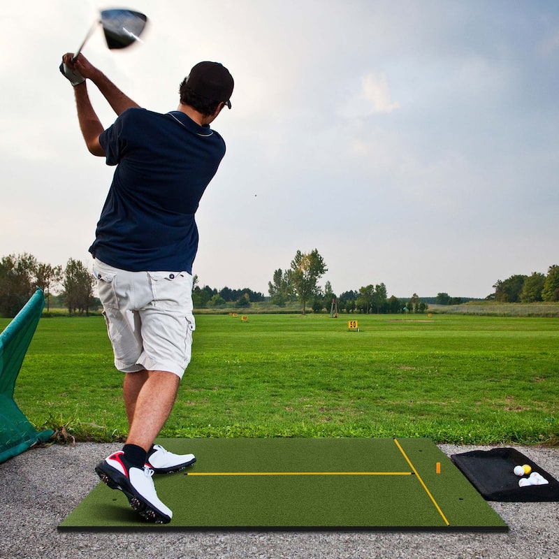 5 x 4 FT Golf Hitting Mat Artificial Turf Golf Training Mat 20/25mm