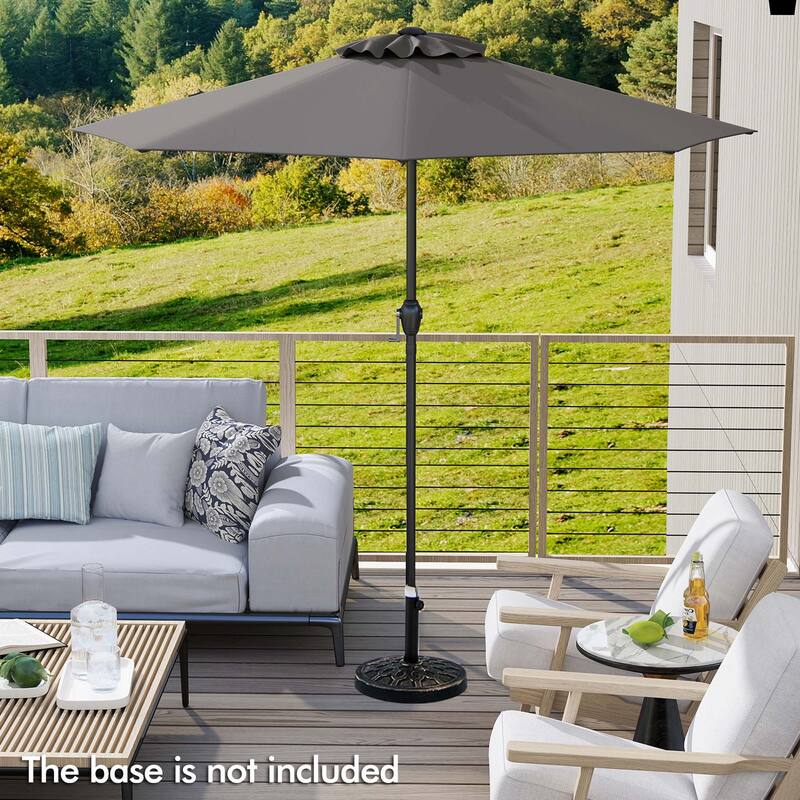 Gymax Outdoor Patio Umbrella Modern Table Umbrella w/8 Heavy Duty Ribs