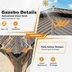 preview thumbnail 113 of 142, Outdoor Hardtop Gazebo Pergola w Galvanized Steel Roof and Aluminum Frame, Prime Curtains and nettings include