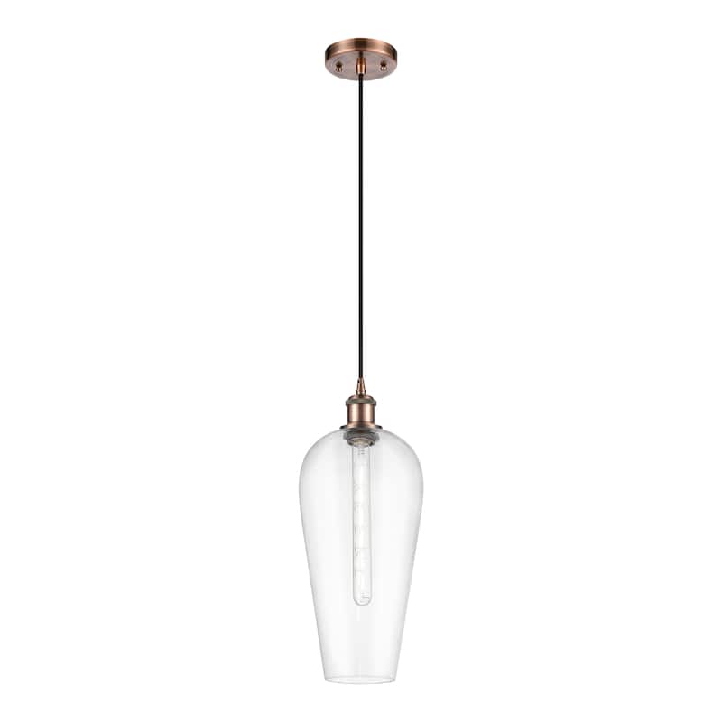 Innovations Lighting Endless Possibilities Ballston - Chelsea - 1 Light 8" Cord Hung Mini Pendant - Clear/Antique Copper