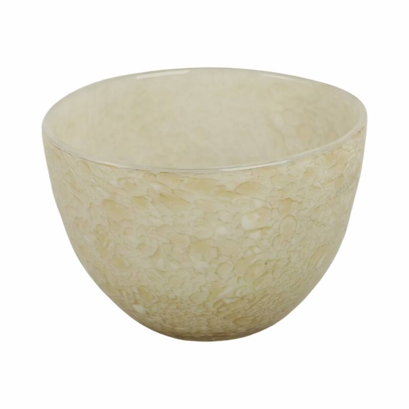 Glass Decorative Bowl Modern Glam Textured Sleek Curved Design - 9" x 9" x 6"