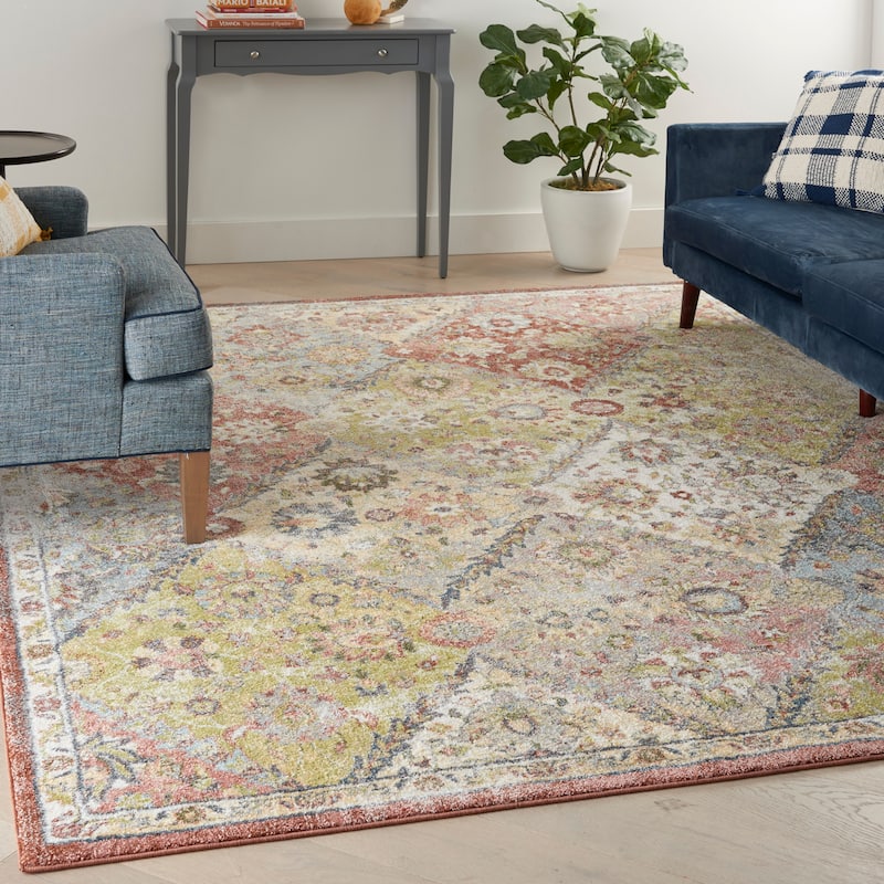 Nourison Juniper Floral Colorful Transitional Area Rug