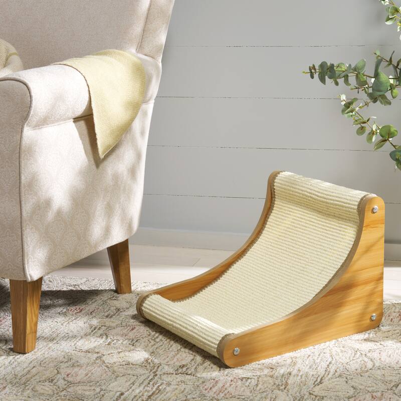 SAFAVIEH Home Natural/Ivory 13"W x 15''L x 18"H Sisal Cat Scratch Lounger - 13"W x 15''L x 18"H