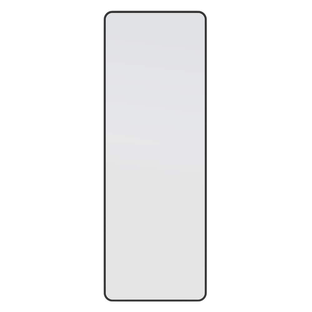 Glass Warehouse 67 in. H x 24 in. W Square Radius Leaner Dressing Stainless Steel Framed Mirror