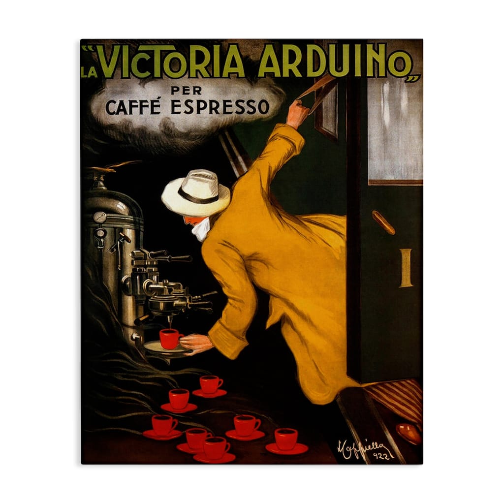 Stupell Vintage Espresso Advertisement Canvas Wall Art Design By Marcus Jules