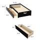 preview thumbnail 4 of 20, Twin Size Solid Wood Bed with 2 Drawers