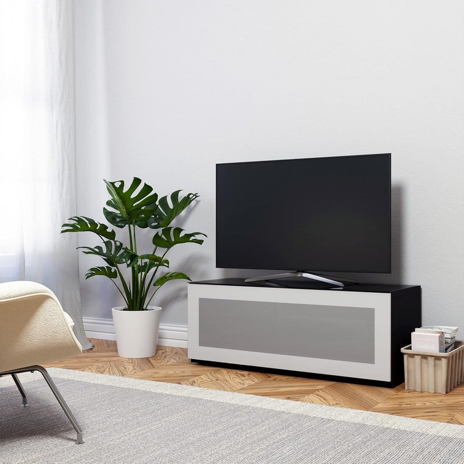 Sonorous corner tv outlet stand