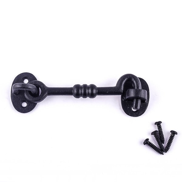 Wrought Iron Door Latch 5 Hook and Eye Latch for Door in Oil Rubbed Bronze  Finish with Mounting Hardware Renovators Supply - Bed Bath & Beyond -  13946017