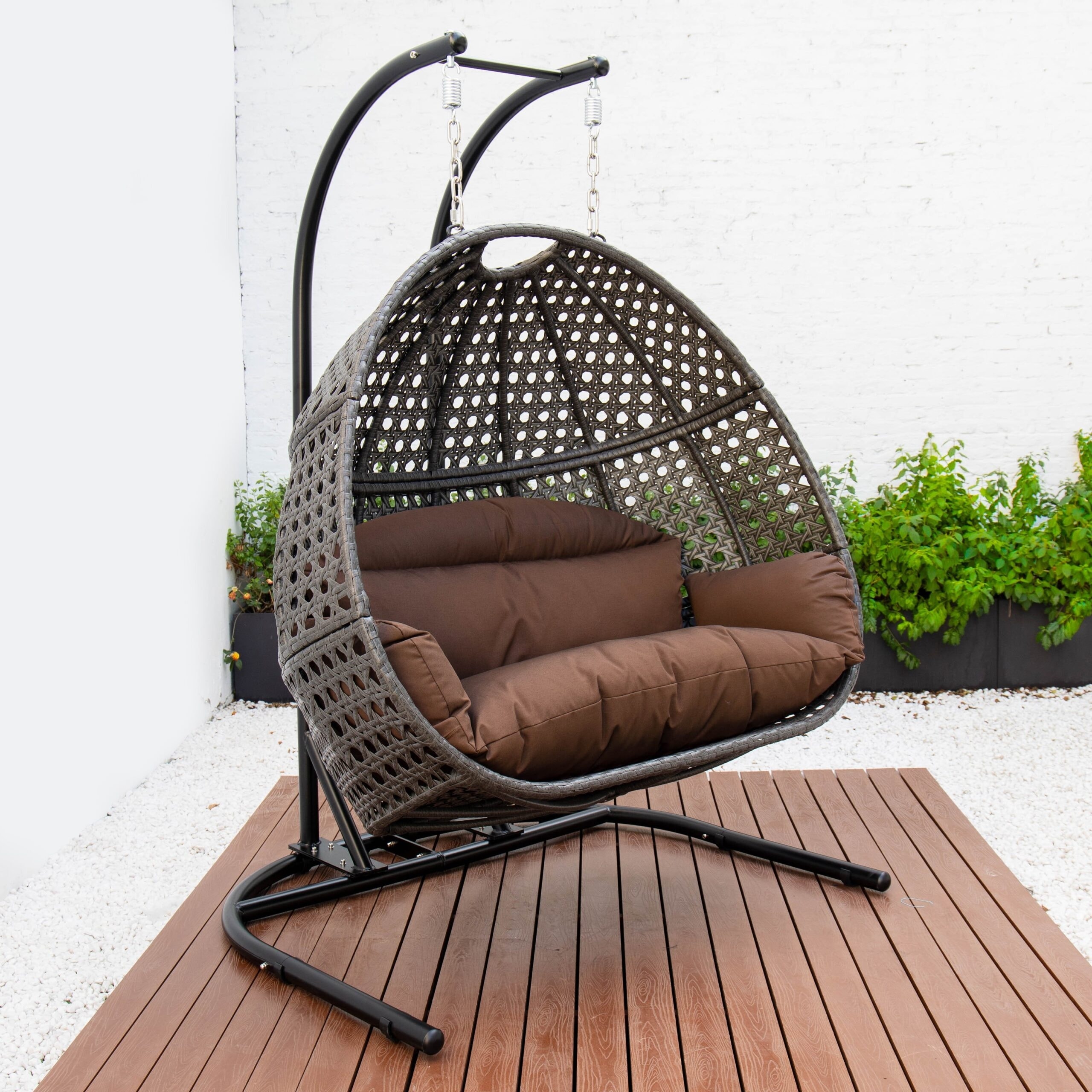Wooden egg chair swing outlet