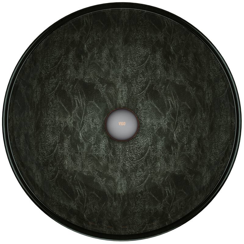 VIGO Giovanni 17"L x 17"W x 6"H Glass Round Vessel Bathroom Sink