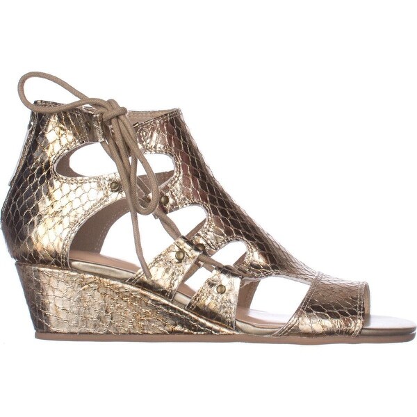 Shop Bella Vita Imani Gladiator Wedge Sandals, Champagne Bella Vita Women's Imani Wedge Sandal, D
