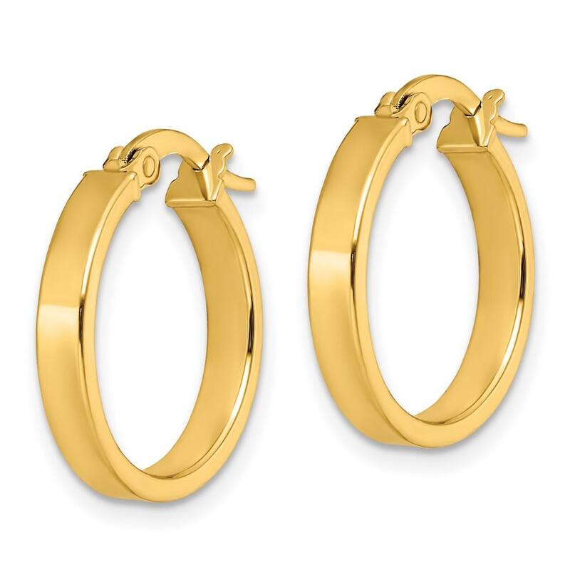 Curata 14k Polished Earrings - 19.75x18mm Wide 3mm Thick