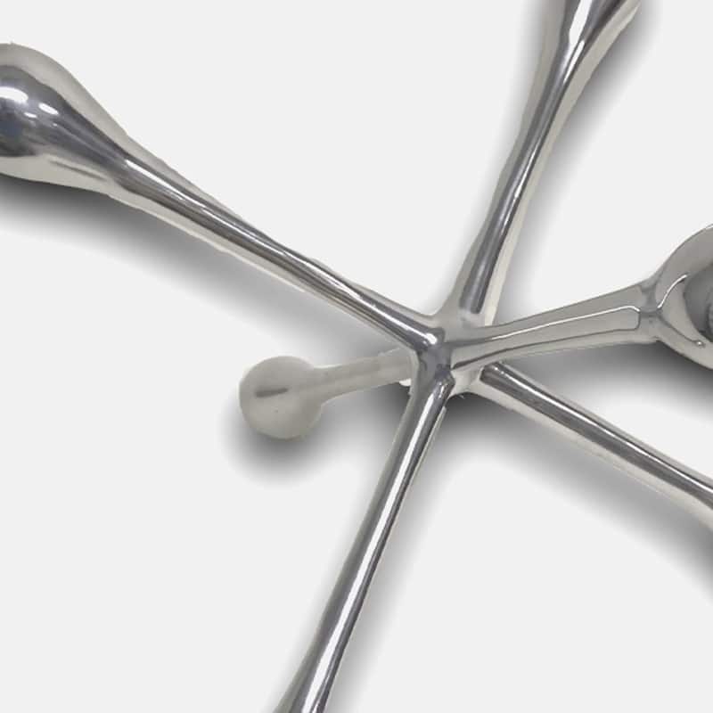 HomeRoots 12" Silver Finish Extra Large Decorative Jack - 12' X '9' X '12