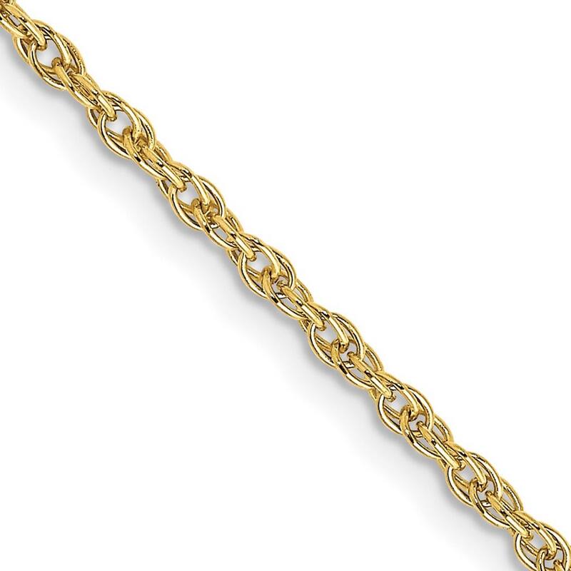 Curata 10k Yellow Gold 1.5mm Carded Cable Rope Chain Necklace (Spring-ring) Options: 16 18 20 24