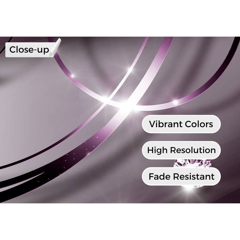 Glam Canvas Wall Art - Purple Glow - 5 Pieces
