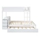 preview thumbnail 32 of 106, Roomfitters Twin/Full Bunk Bed with Twin Trundle, Built-in Storage, Desk, Sturdy Wooden Frame, Functional and Space-Saving