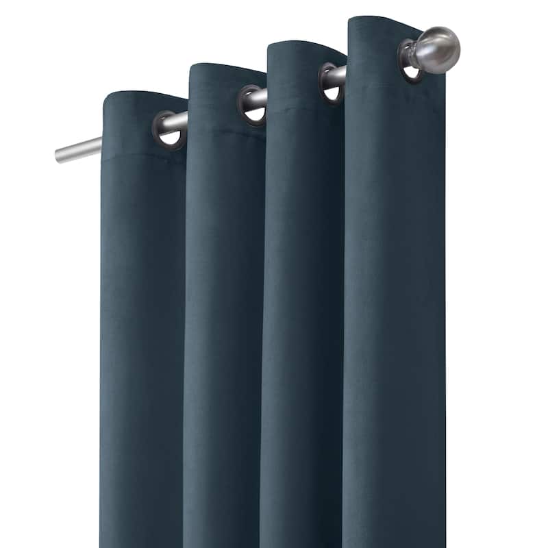 Thermaplus Navar Total Blackout Woven Faux Suede Curtain Panel