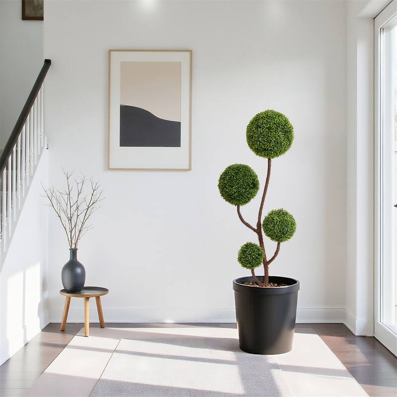 5FT Artificial Boxwood Topiary Tree