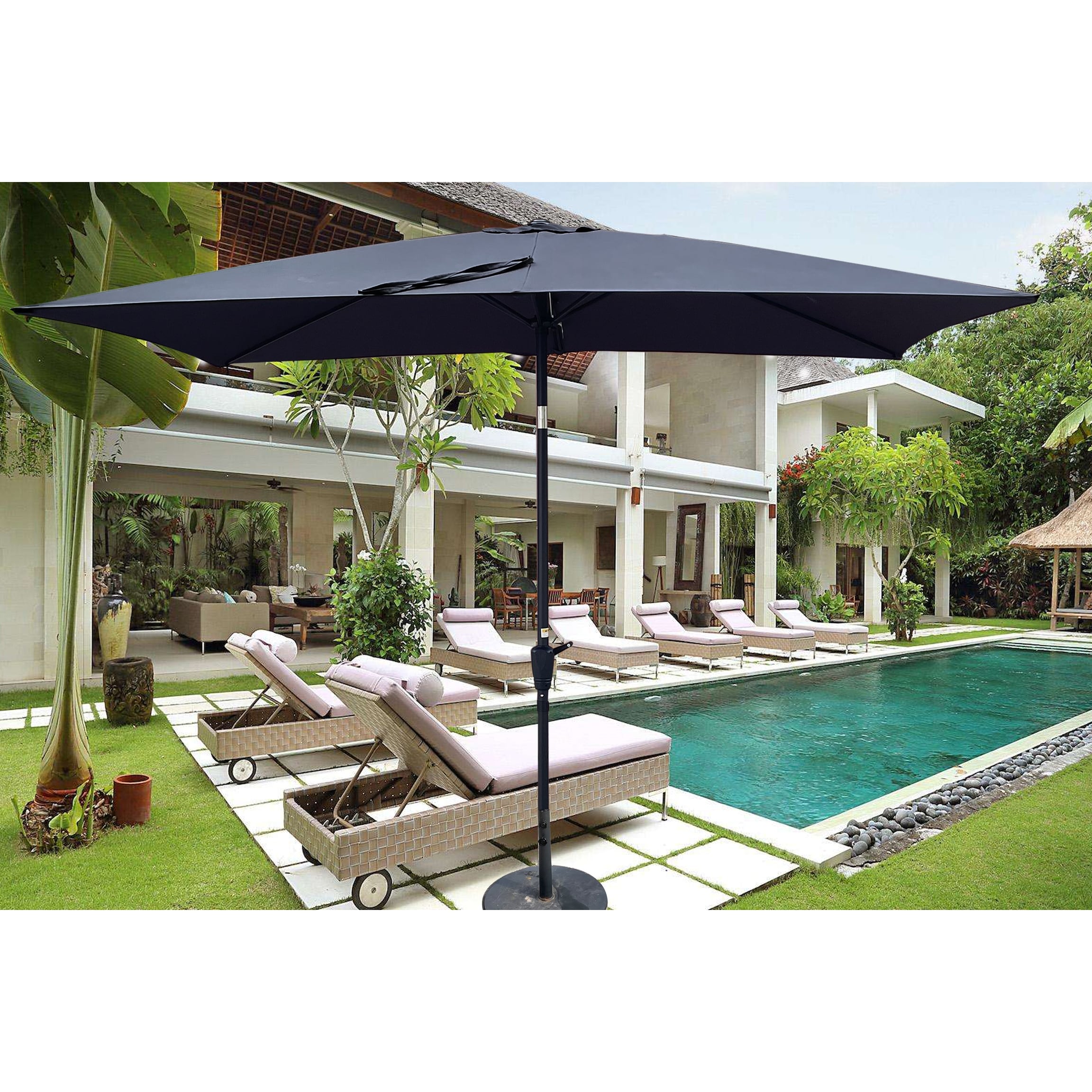 6 x 9 patio umbrella Amazon.com : SANLUCE Rectangle Umbrella, 6x9ft Outdoor Patio With Push Button Tilt And Crank Rectangular Patio Umbrella With Sturdy Ribs & Uv Protection Waterproof, Gray : Patio, Lawn & Garden Illuminate your outdoor living space with our state SimplyShade Catalina Rectangle Black Push