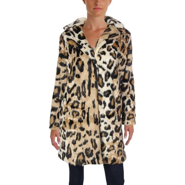 Shop Cupcakes And Cashmere Womens Faux Fur Coat Winter Leopard