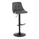 Option Grey Faux Leather/Walnut Wood/Black