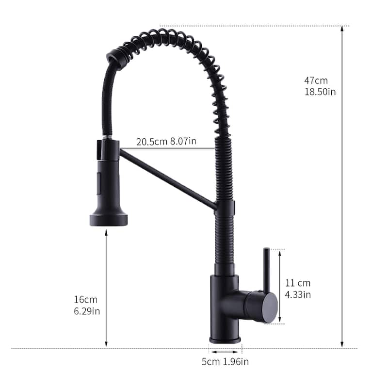 Commercial Pull Down Kitchen Faucet Single Handle Kitchen Sink Faucets