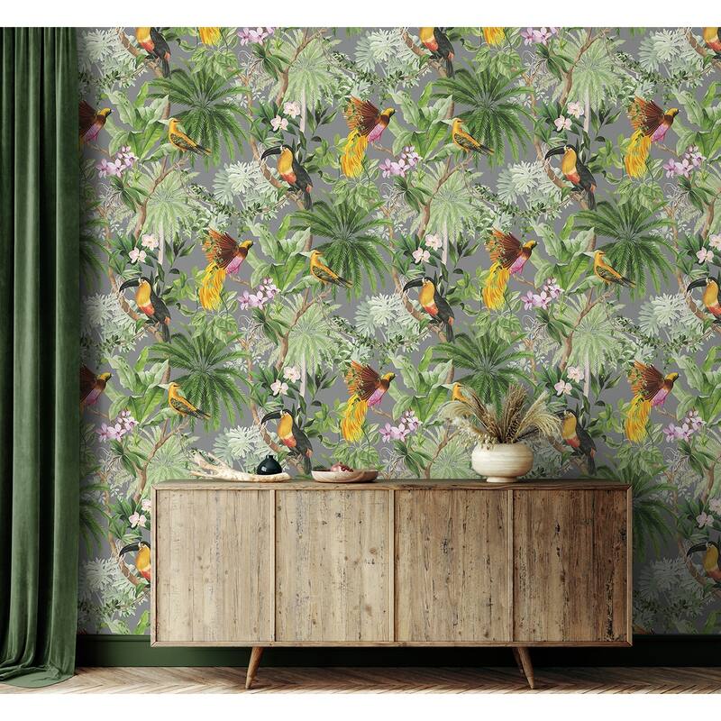Harry & Grace Tropical Bird Peel and Stick Wallpaper