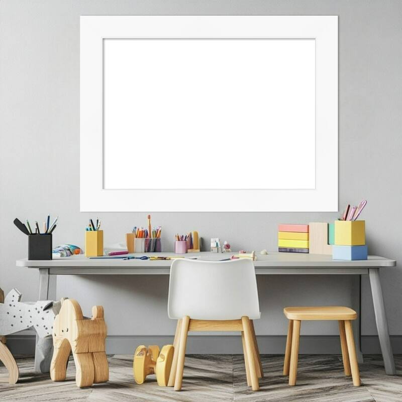 Amanti Art Cabinet White Framed Dry Erase Magnetic Board