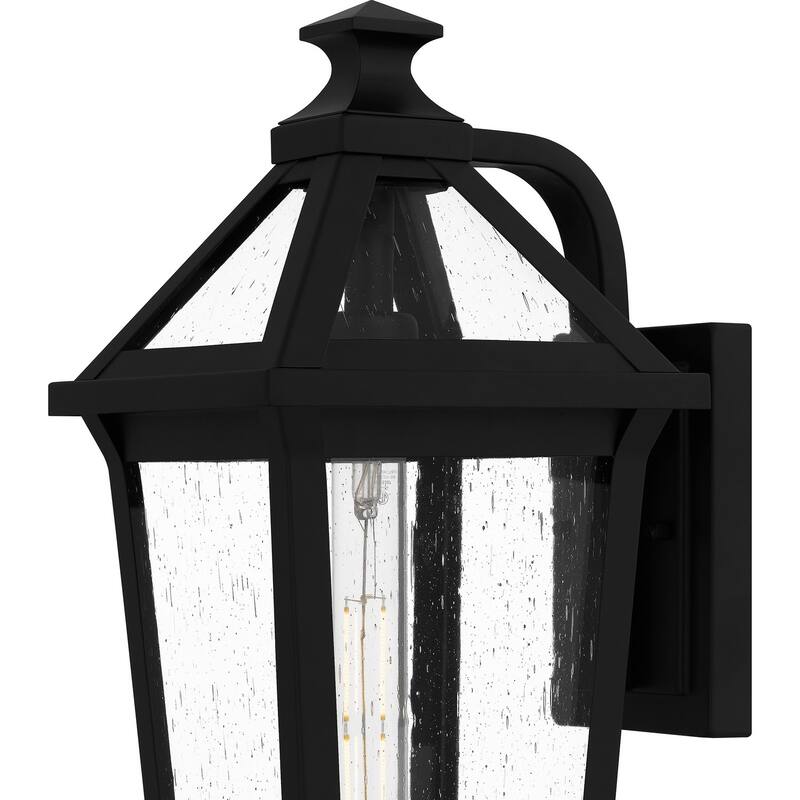 Matte Black One Light Outdoor Wall Mount from the Boulevard Collection