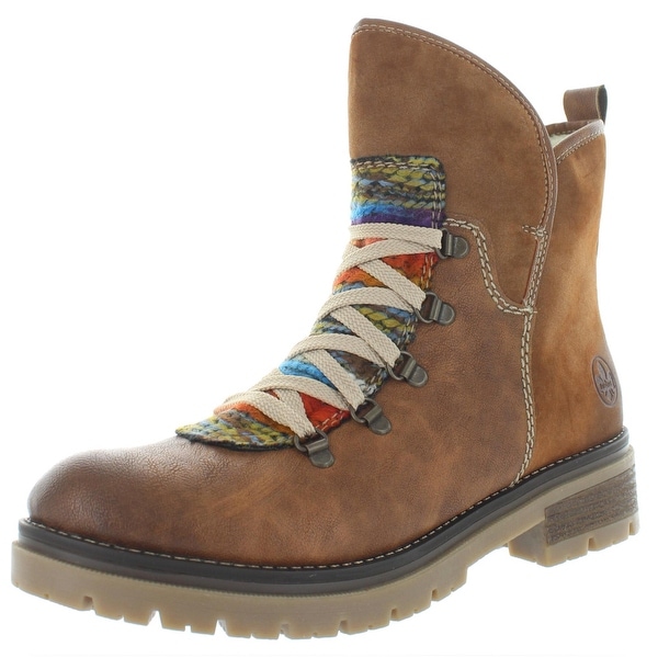rieker lace up mid calf boot